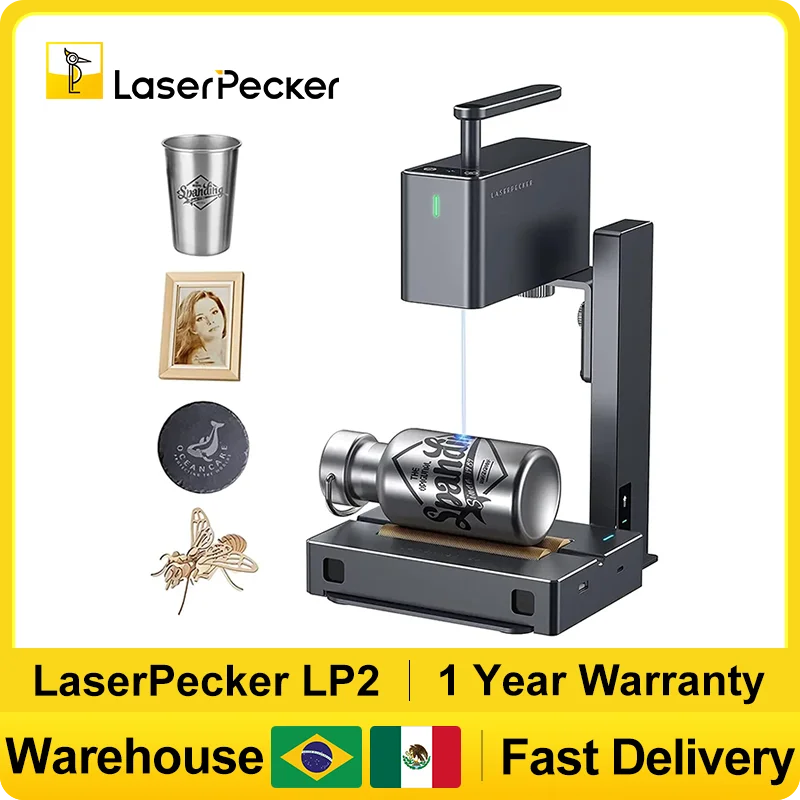 Industrial Laser Engraver For Metal - Laserpecker-ポータブルレーザー彫刻機,5W, Bluetooth, CNC, DIY,超高速,lp2