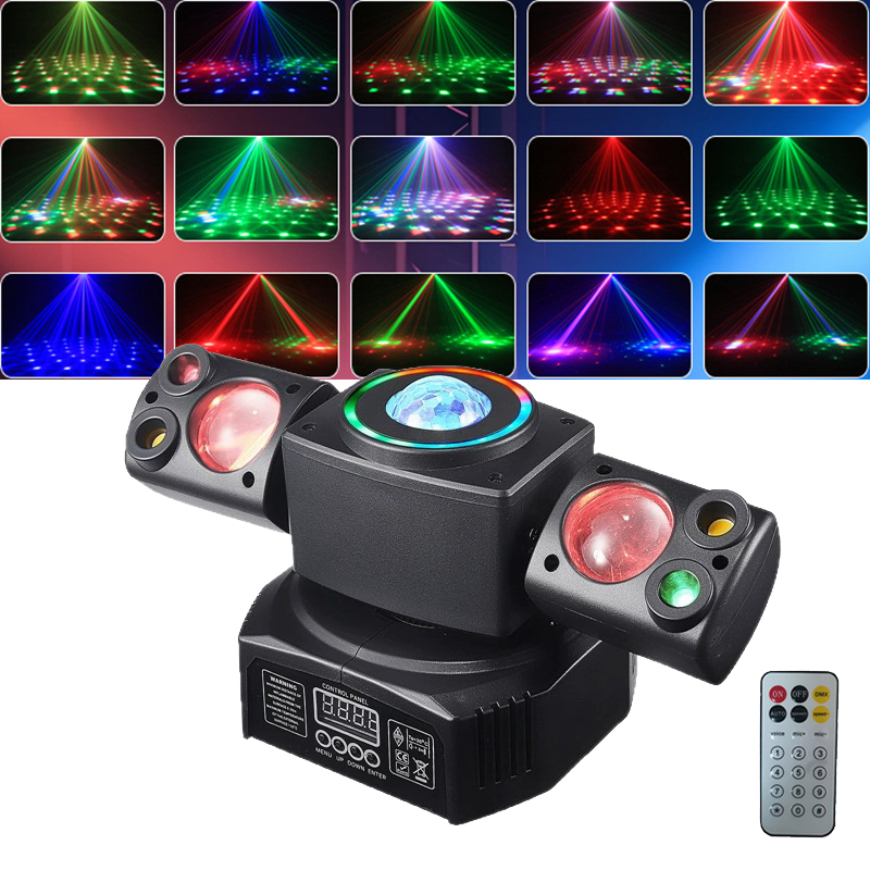 Laser Power Supply 60W - DMX カラフルな LED ビームレーザーストロボ移動ヘッドライトリモートコントロールステージ効果照明ハロウィンクリスマス DJ バーパーティーライト