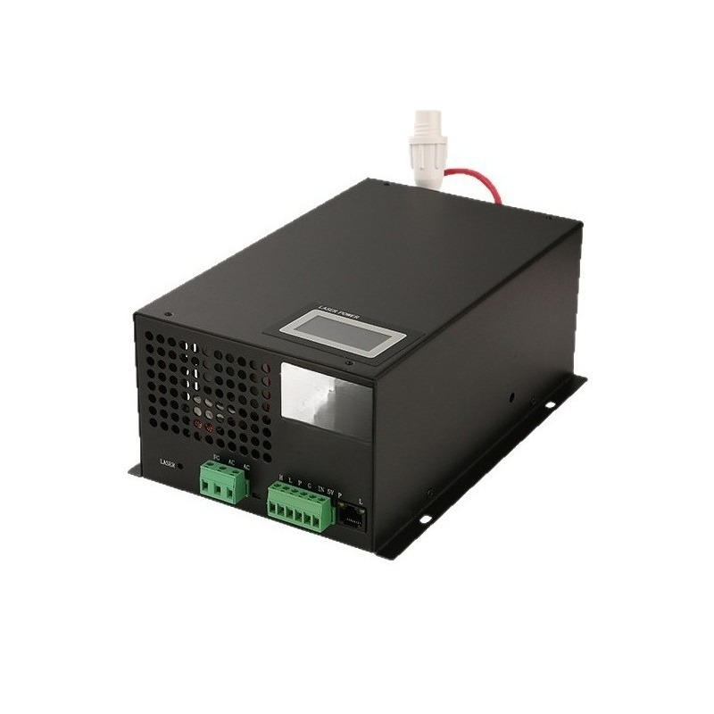 Laser Power Supply 60W - CO2レーザーチューブ電源 60W‑150W、レーザーカッター彫刻機およびデスクトップマーキング機器用ユニバーサル交換部品