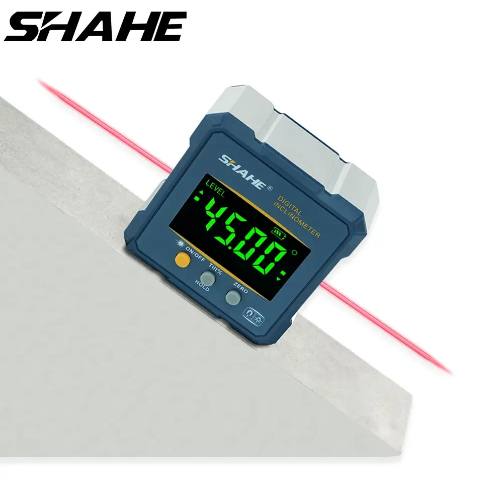 Industrial Laser Alignment - SHAHE デジタル角度ファインダー電子レベルレーザーデジタルレベル分度器傾斜計角度ゲージ充電式レベルボックス