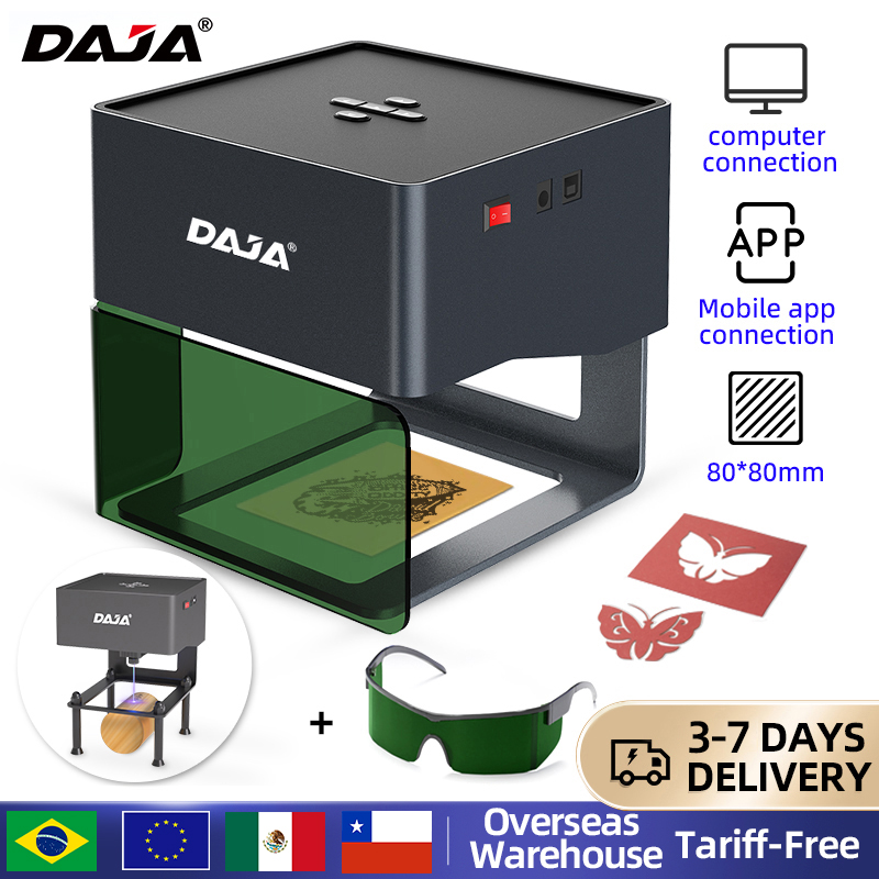 Desktop Laser Engraver - DAJA DJ6 ミニポータブルレーザー彫刻 Diy Bluetooth マシン塗装ドッグタグ紙革木製プラスチックロゴ