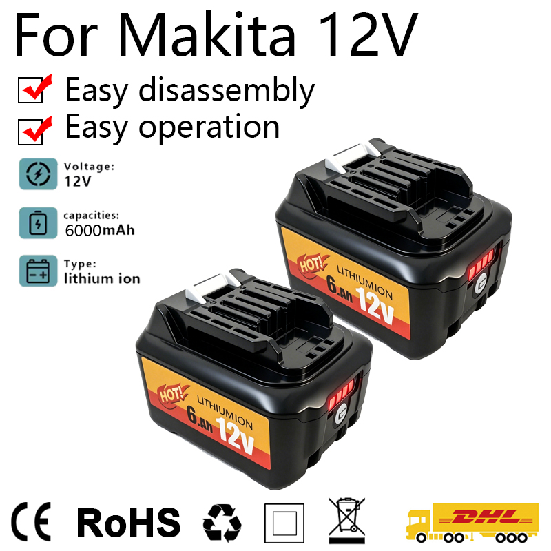 Makita Drill Hp1640 - 10.8V 12V 6A 充電式交換用リチウムイオンバッテリー マキタ CXT