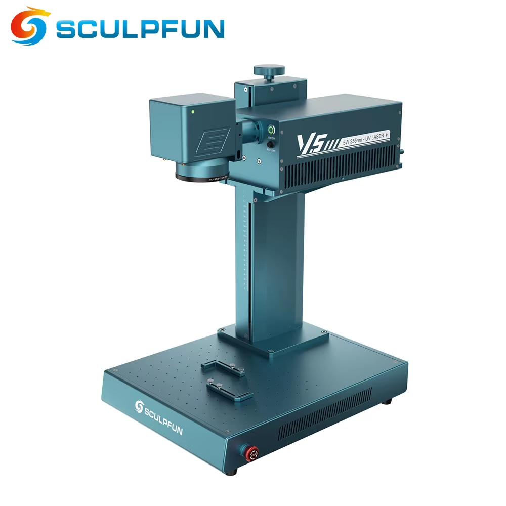 Industrial Uv Laser Engraver - SCULPFUN V5 UVレーザー彫刻機。産業用グレードで、透明アクリル、金属、あらゆる素材に対応した3Dレリーフ彫刻が可能。