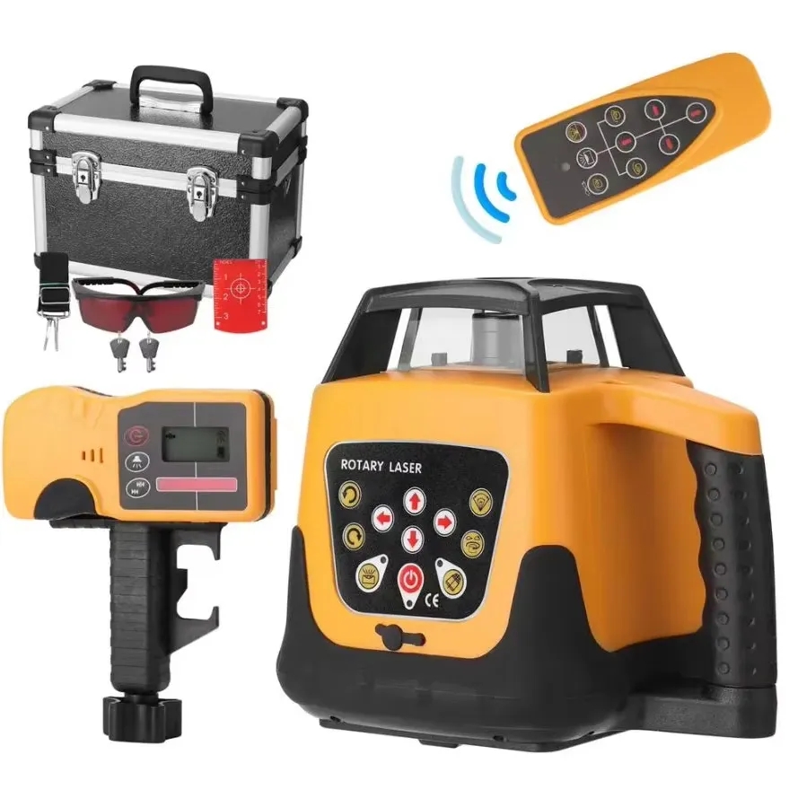 Industrial Laser Alignment - 自動回転レーザーレベル 500m 赤緑セルフレベリング プロ仕様 強力な垂直水平スキャン測定ツール