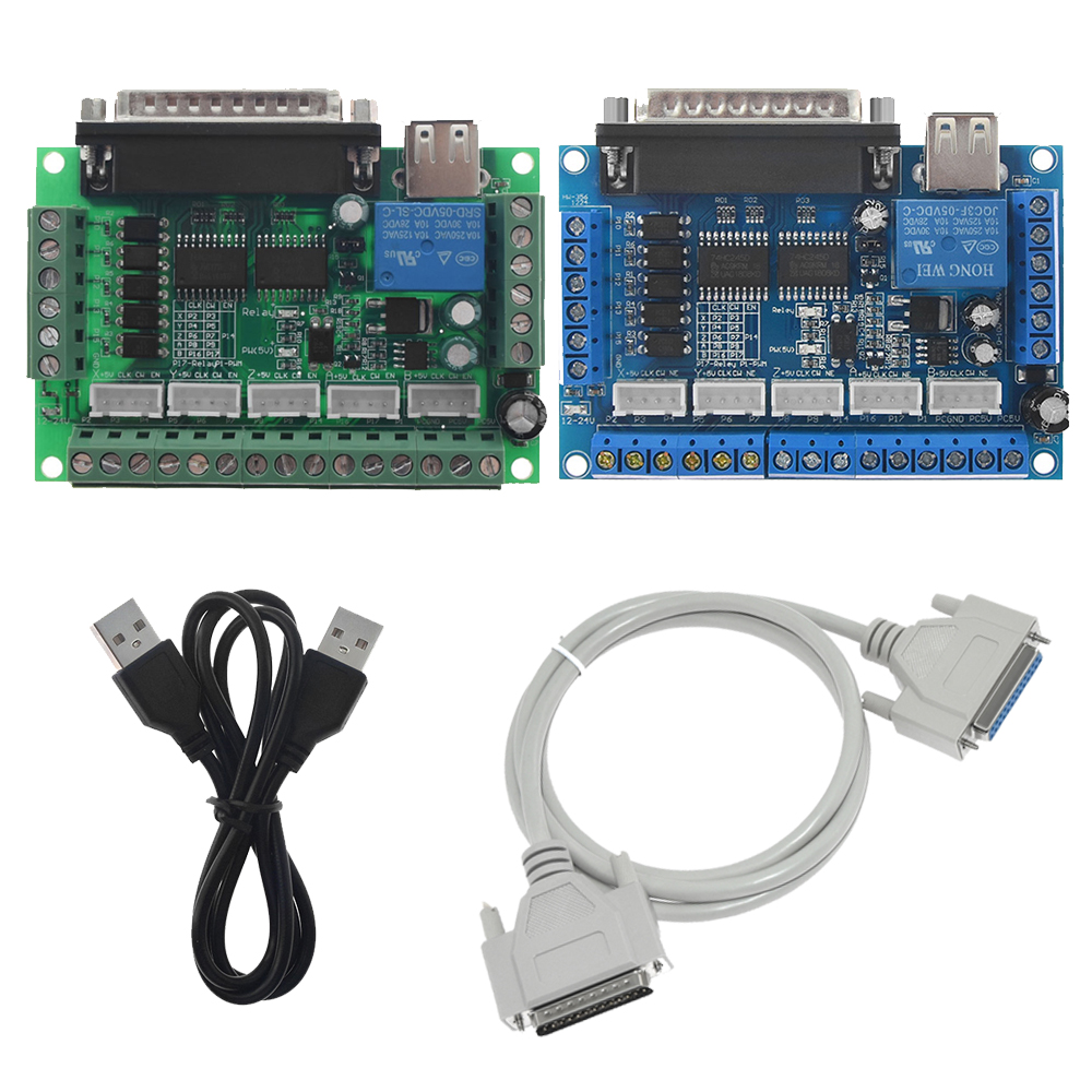 Breakout Board Mach3 - 並列ポート制御,5軸cnc,USBケーブルdb25,tb6600 dm542 dm860hと互換性のある並列ケーブル
