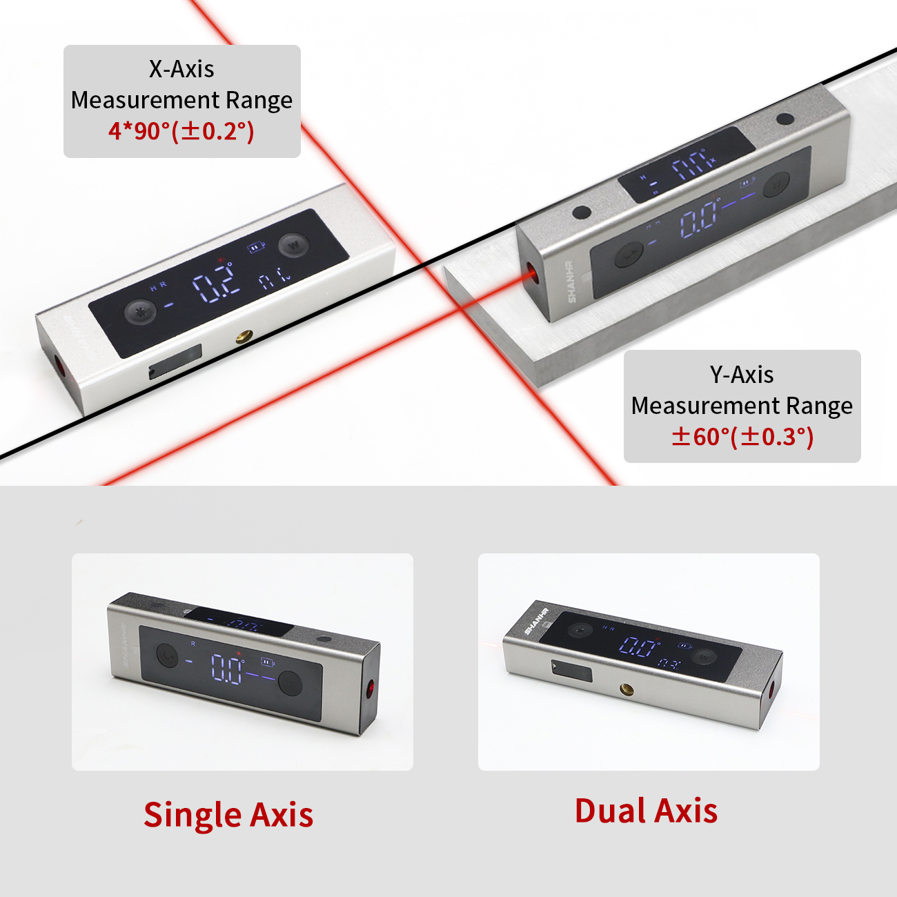 SHANHR 2 in 1 レーザーレベル定規 Type-C - Industrial Laser Alignment のレビューと価格