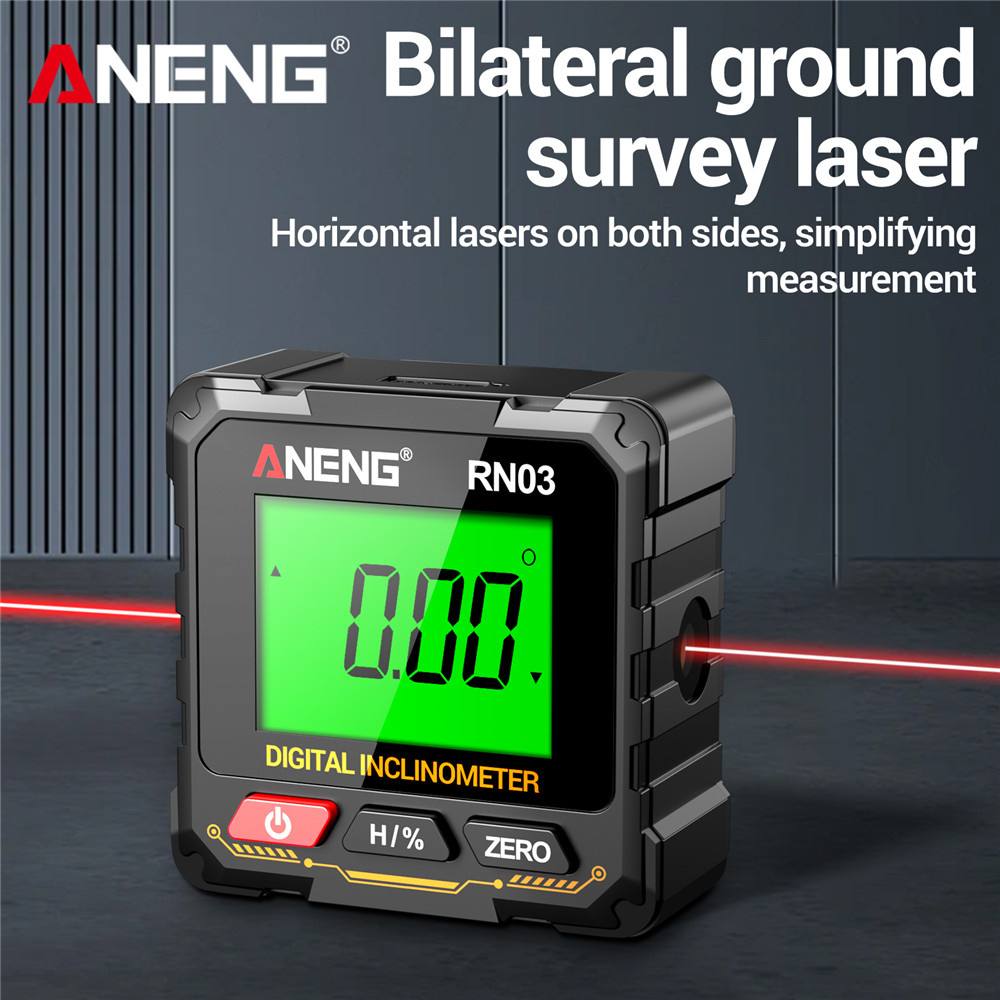 ANENG RN02/RN03 レーザーデジタル傾斜計、4面 - Industrial Laser Alignment のレビューと価格