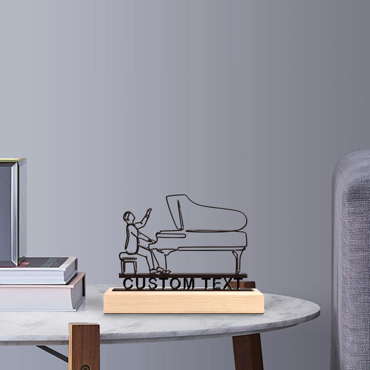 1個入りメタルデスクトップオーナメントと装飾品、木製ベース付 - Desktop Laser Engraver のレビューと価格