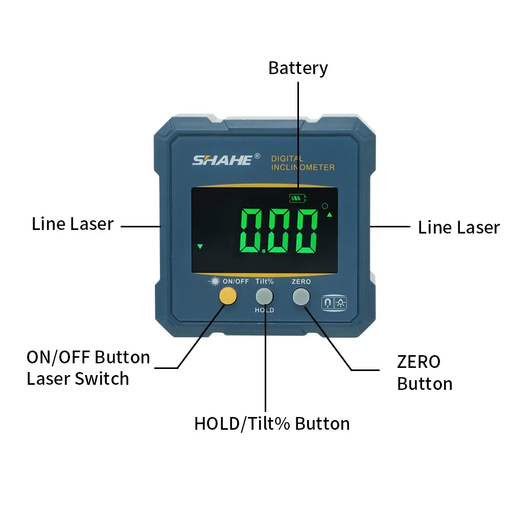 SHAHE デジタル角度ファインダー電子レベルレーザーデジタ - Industrial Laser Alignment のレビューと価格
