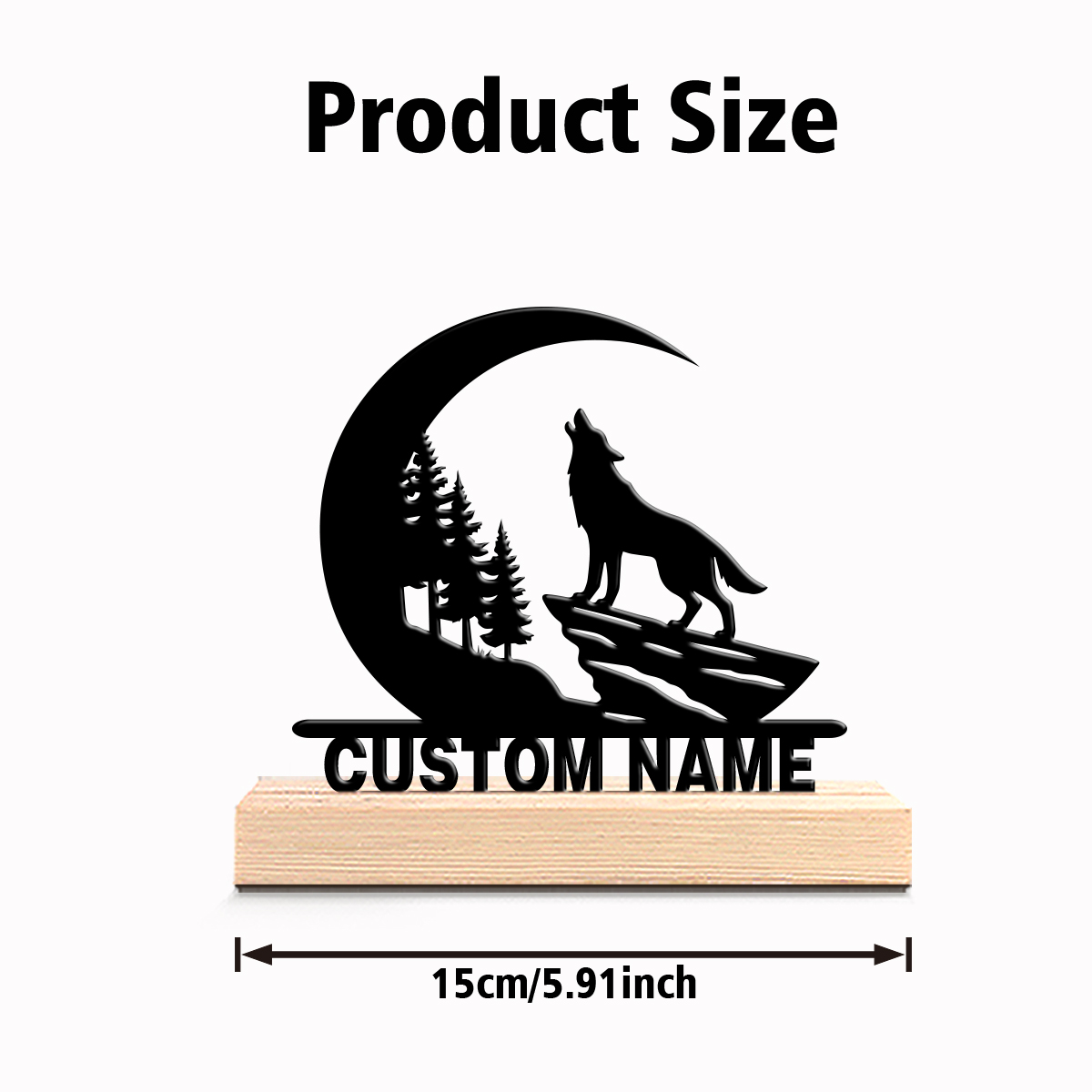カスタマイズされた祝福の意味を持つオオカミの鉄製装飾木製ベー - Desktop Laser Engraver のレビューと価格