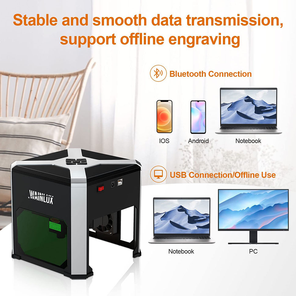 Wainlux レーザー彫刻機 K6 マークプリンターカッタ - Industrial Laser Applications のレビューと価格