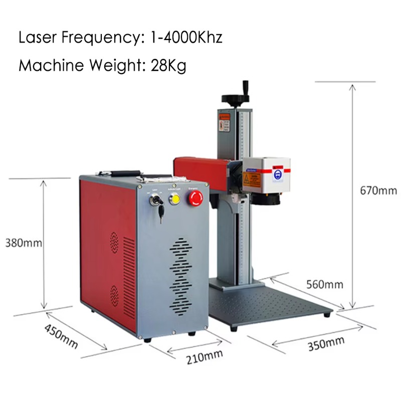 ミニスプリットポータブル高出力ファイバーレーザーマーカー工業 - Industrial Laser Engraver For Metal のレビューと価格