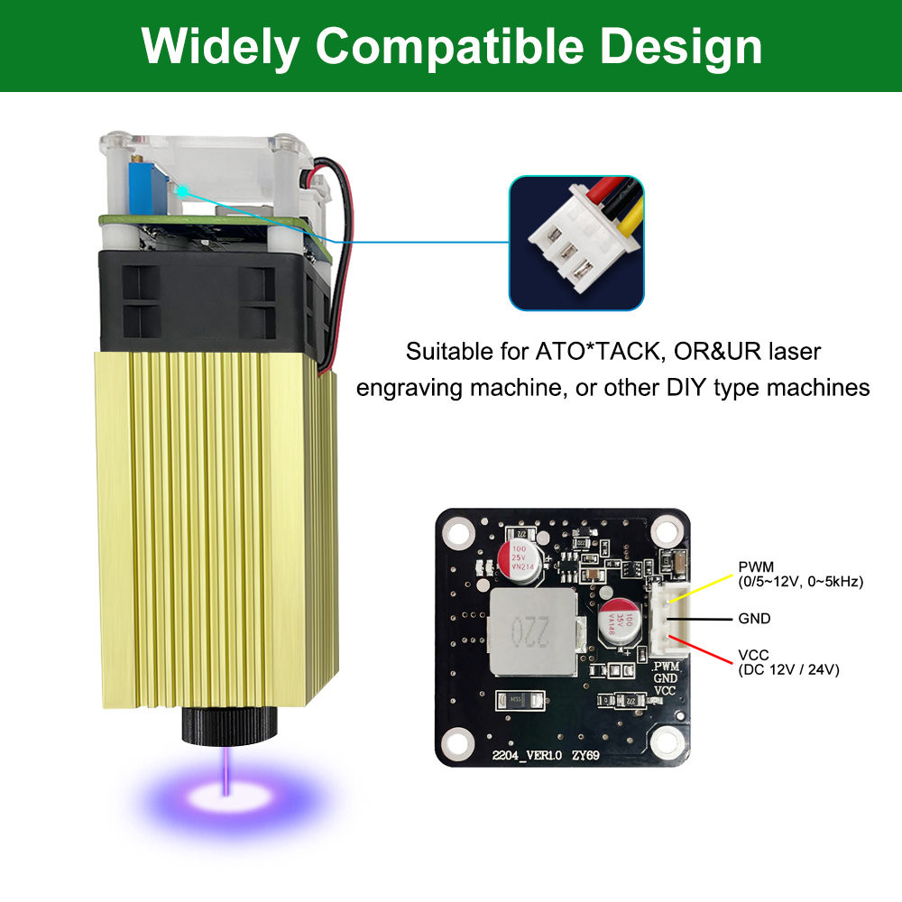 レーザーツリーフォーカス調整可能なブルーレーザーモジュール、 - Industrial Laser Applications のレビューと価格