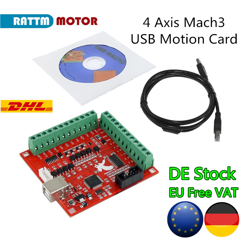 彫刻機用モーションカード,4軸マシン用USB印刷,EU経由で - Breakout Board Mach3 のレビューと価格