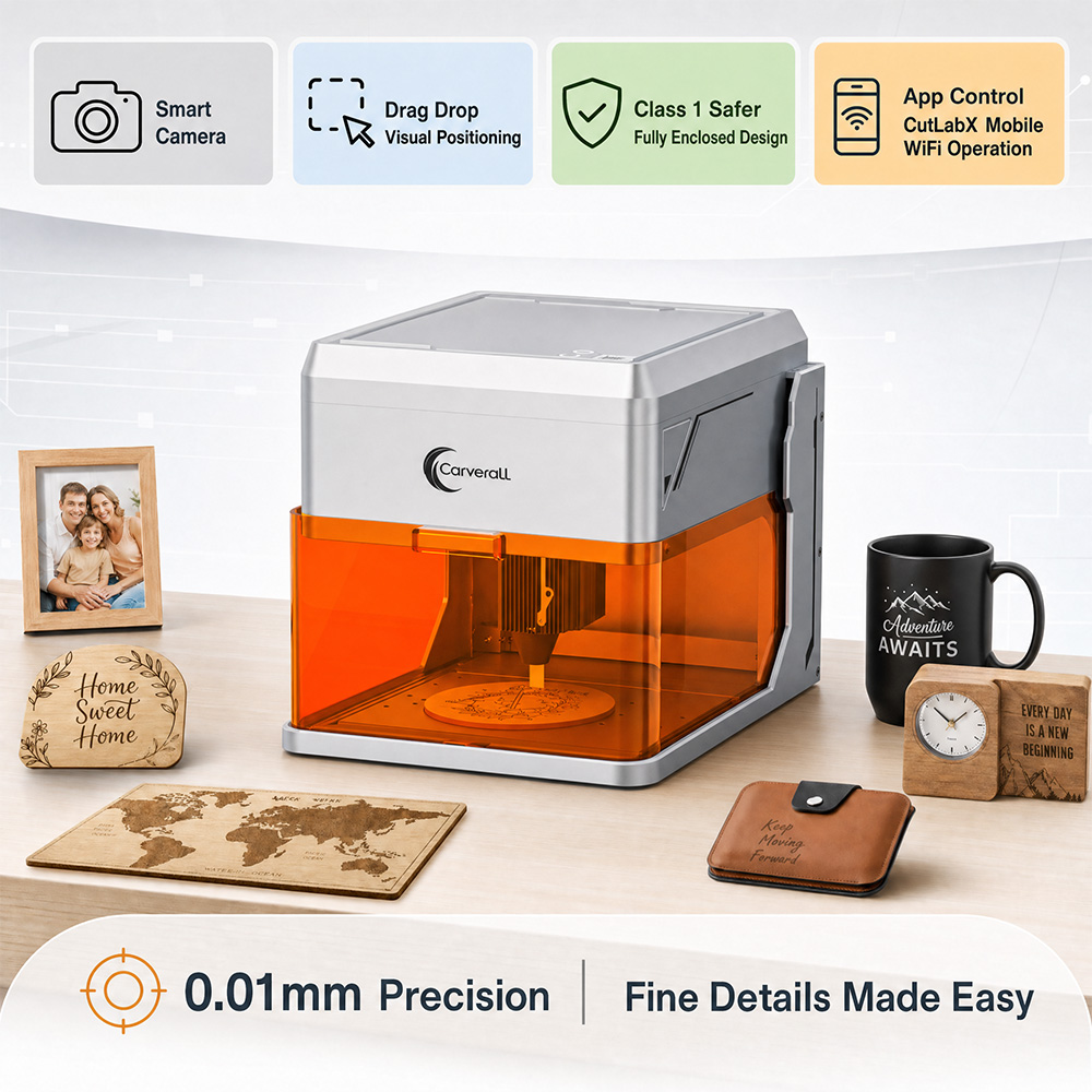 Carverall A1PRO 10Wレーザー彫刻機、HDカ - Industrial Laser Engraver For Metal のレビューと価格